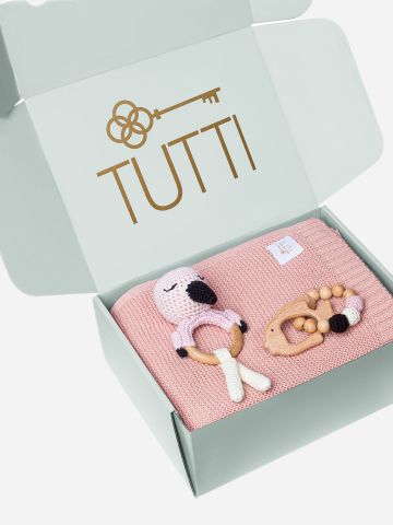 0-3M / מארז פלמינגו Tutti's Knitted של TUTTI