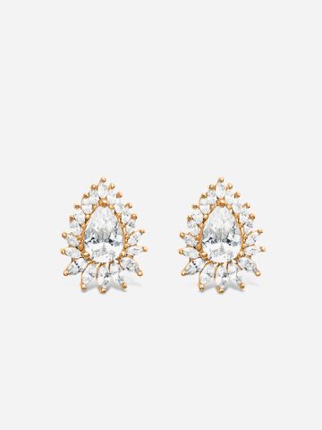 עגילי Big crystal drop Earrings / נשים של KEREN WOLF