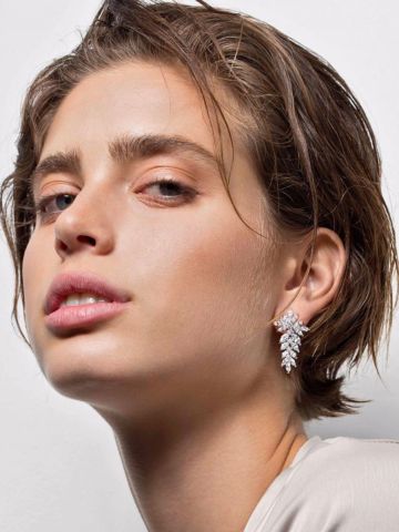 עגילי Crystal cascading Earrings M / נשים של KEREN WOLF