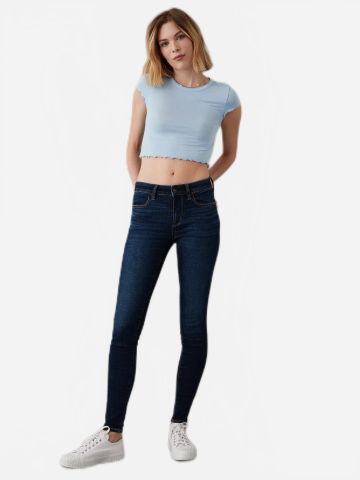 ג'ינס סקיני בגזרה נמוכה של undefined