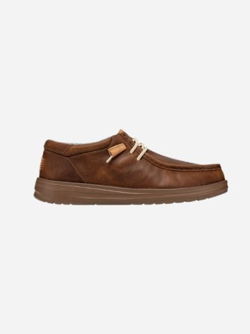 נעלי סניקרס סליפ און Wally Grip Craft Leat / גברים של HEY DUDE