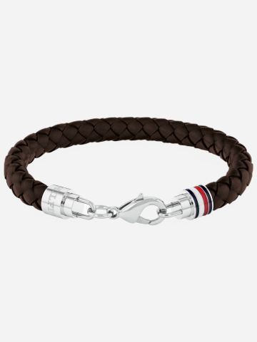 צמיד יד Iconic Braided Leather Armband / גברים של TOMMY HILFIGER