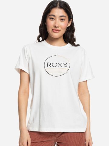 טי שירט עם הדפס לוגו של ROXY