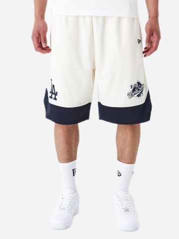מכנסיים קצרים עם רקמת לוגו LA Dodgers של NEW ERA