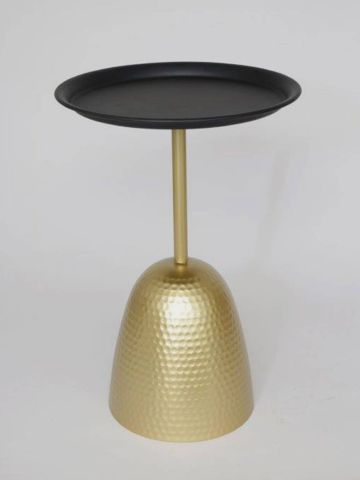 שולחן צד מתכת שחור זהב / 38X38X60 ס"מ של ADAGIO