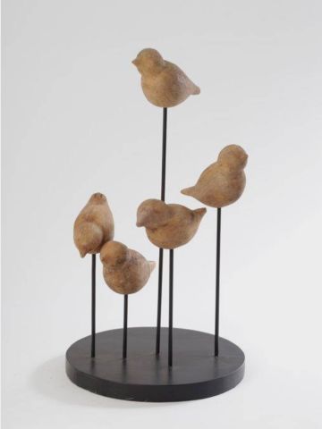 פסל ציפורים מעץ / 51X28 של ADAGIO