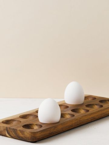 תבנית ביצים מעץ טיק של ECONAWA
