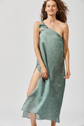 שמלת מקסי וואן שולדר ירוק של LUMA