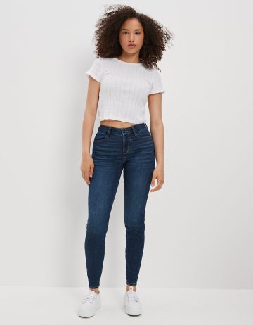 מכנסי ג'ינס CURVY HIGH RISE JEGGING של AMERICAN EAGLE