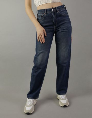 מכנסי ג'ינס SUPER HIGH-RISE BAGGY STRAIGHT של AMERICAN EAGLE