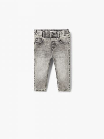 ג'ינס סלים-פיט עם קיפולים / בייבי בנות