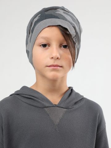 כובע גרב בהדפס קמופלאז' / ילדים