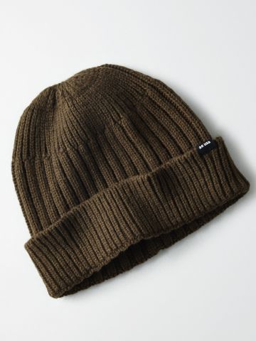כובע גרב בסריגה משולבת / גברים