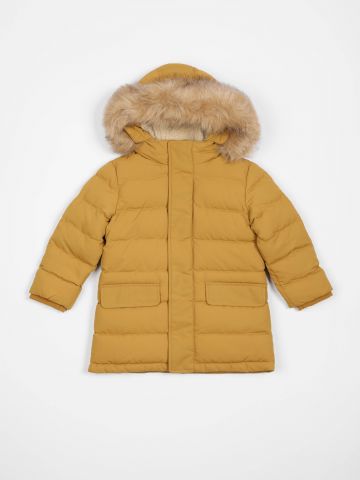 מעיל קווילט קפוצ'ון בשילוב פרווה Warm padded coat / בנים