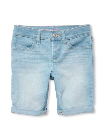 ג'ינס קצר עם קיפולים בסיומת / בנות