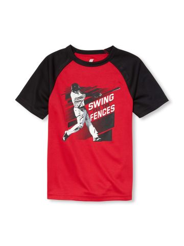 חולצת ספורט בייסבול Swing For The Fences / בנים