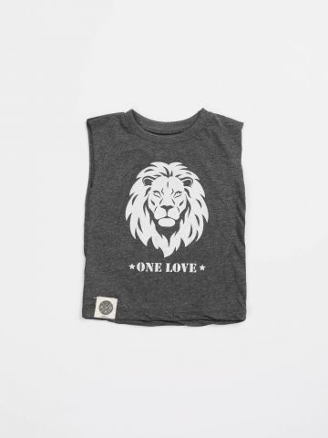 חולצה עם הדפס אריה One Love / בייבי בנים