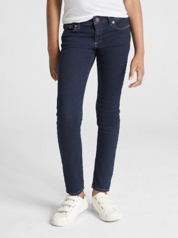 ג'ינס סקיני ארוך בשטיפה כהה / בנות