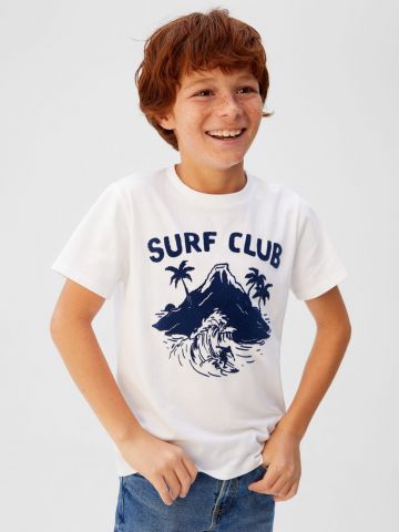 טי שירט עם הדפס Surf Club
