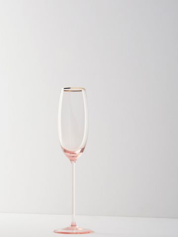 כוס שמפניה עם שפה מוזהבת של ANTHROPOLOGIE