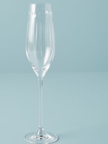כוס שמפניה מקריסטל עם עיטורים עדינים Soho Home