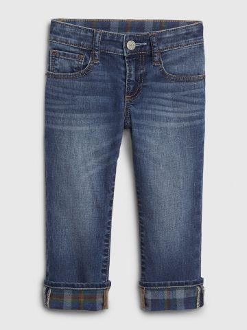 ג'ינס עם בטנת משבצות