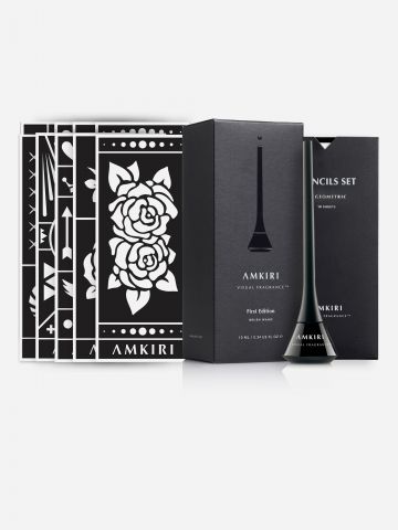 מארז בושם ויזואלי עם סט שבלונות מתנה Amkiri X Variety & Geometric