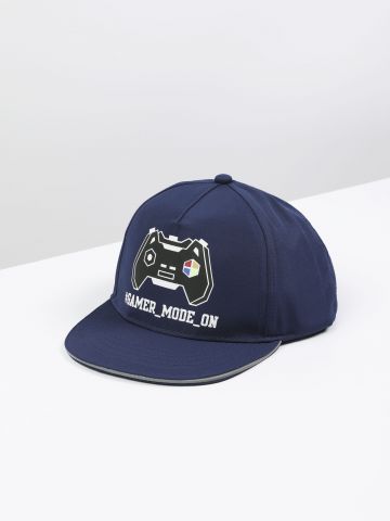 כובע מצחייה עם הדפס Gamer Mode On / בנים