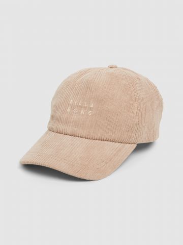 כובע מצחייה קורדרוי עם לוגו / נשים