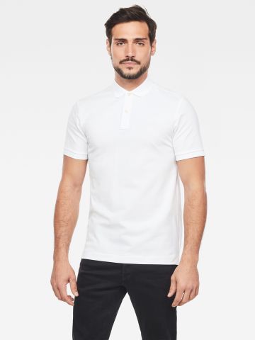 חולצת פולו עם רקמת לוגו Slim של undefined