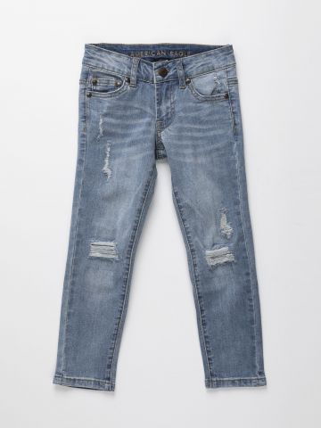 ג'ינס סקיני עם עיטורי קרעים / בנים