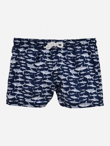 מכנסי בגד ים בהדפס כרישים / בנים