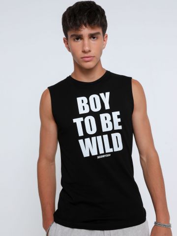 גופייה עם הדפס Boy To Be Wild / הבנים והבנות