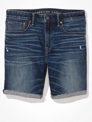 ג'ינס קצר ווש בסיומת קיפול Destroy athltic move / גברים