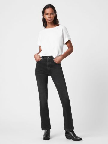 מכנסי ג'ינס עם סיומת מתרחבת של ALL SAINTS