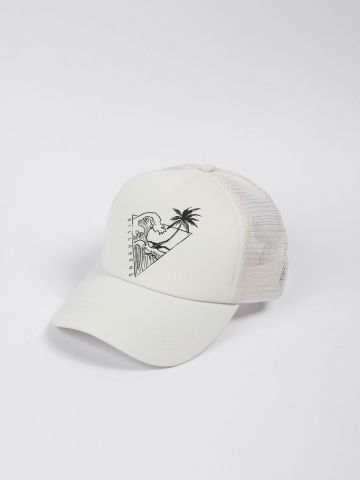 כובע מצחייה עם הדפס לוגו / נשים