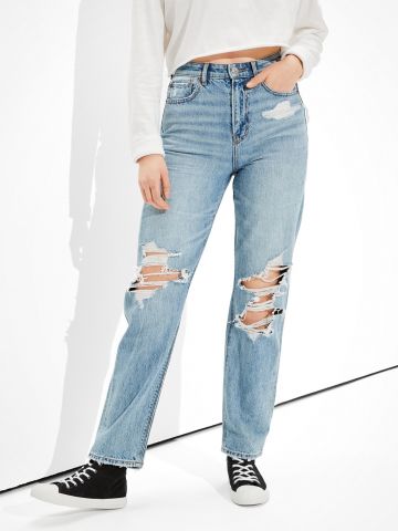 ג'ינס ארוך עם קרעים Extra Fit / נשים