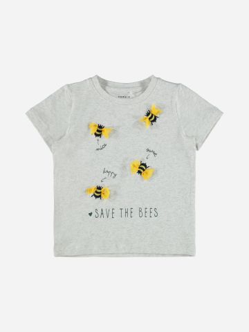 טי שירט עם רקמת דבורים / 1.5Y-8Y של NAME IT