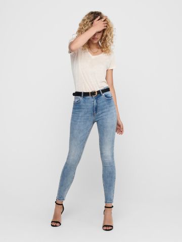 ג'ינס סקיני ווש בגזרה גבוהה של ONLY