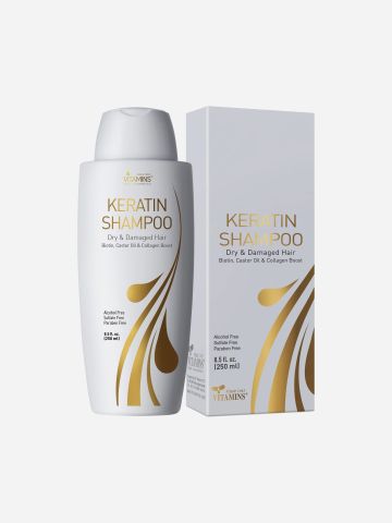 שמפו קרטין ביוטין וקולגן -  Keratin Biotin& Collagen Shampoo של VITAMINS