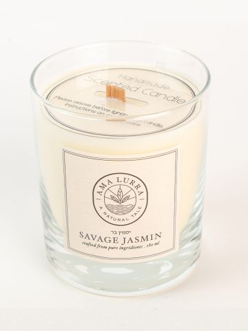 נר שמן טבעי בריח יסמין Savage Jasmine natural candle של AMA LURRA