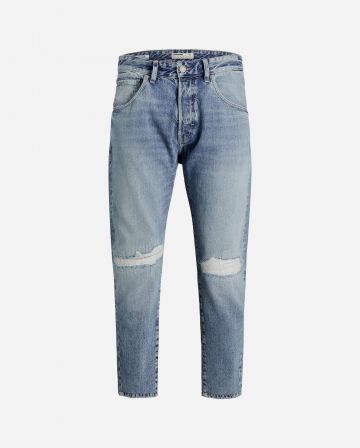 ג'ינס בשטיפה בהירה עם קרעים / גברים של undefined