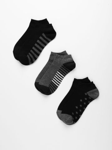 מארז 3 זוגות גרביים קצרים בהדפס / גברים של TERMINAL X