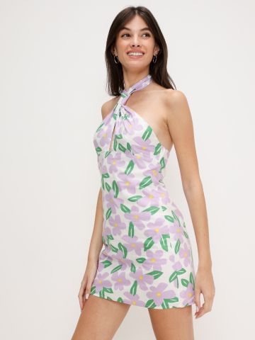 שמלת מיני קולר בהדפס פרחים של TERMINAL X