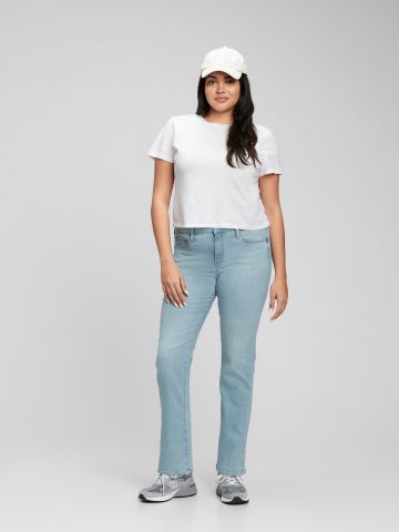 מכנסי ג'ינס ארוכים בגזרה ישרה של undefined