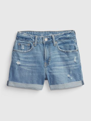 מכנסי ג'ינס קצרים עם סיומת קיפול / בנות של GAP