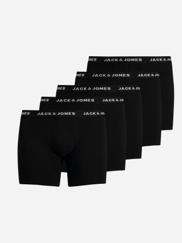 מארז 5 תחתוני בוקסר עם לוגו רץ / גברים של JACK AND JONES