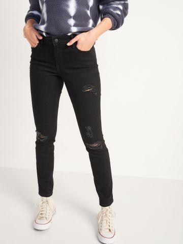 ג'ינס סקיני עם קרעים של OLD NAVY