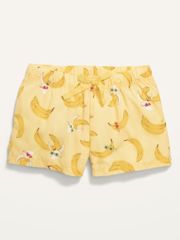 מכנסי פיג'מה קצרים בהדפס בננות / בנות של OLD NAVY