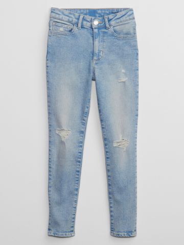 סקיני ג'ינס ארוך עם קרעים / בנות של GAP